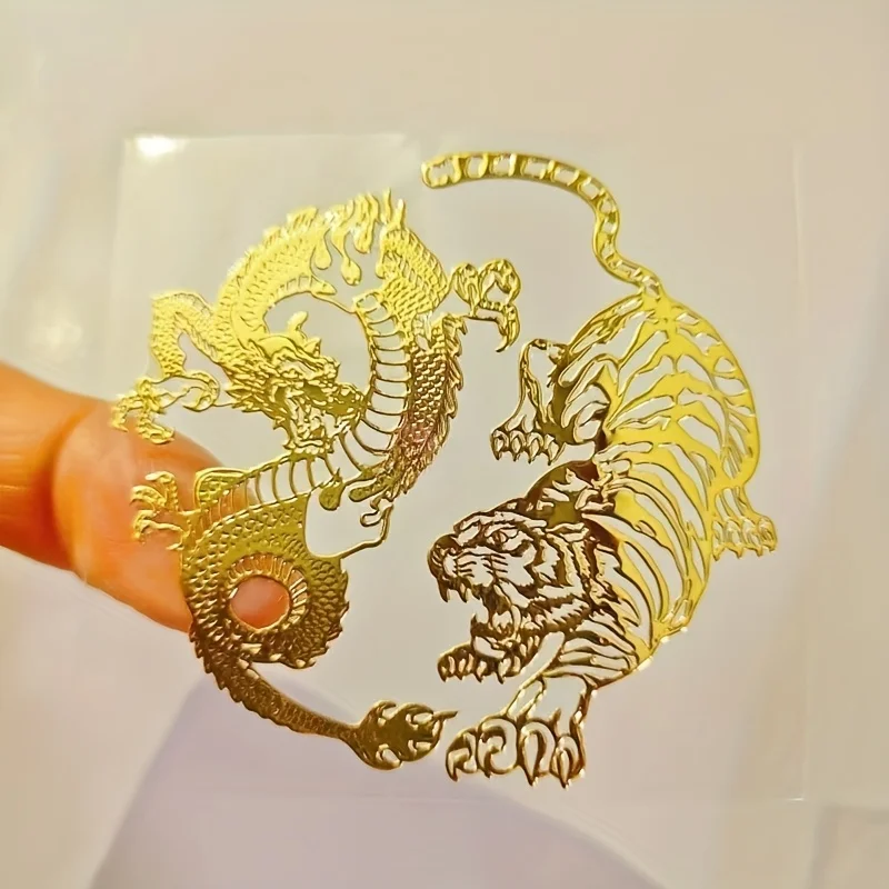 Tech Accessories For Laptop - 1/4 Piece Metal Stickers of Dragon,