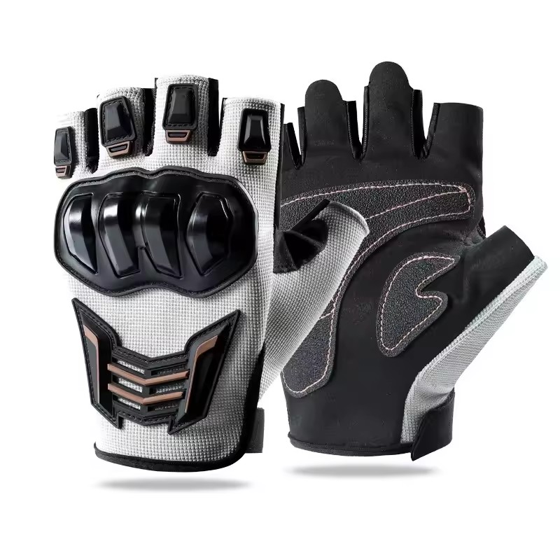 Tech Wear Accessories - Breathable Motorcycle Gloves Half Finger Wear-Resistant