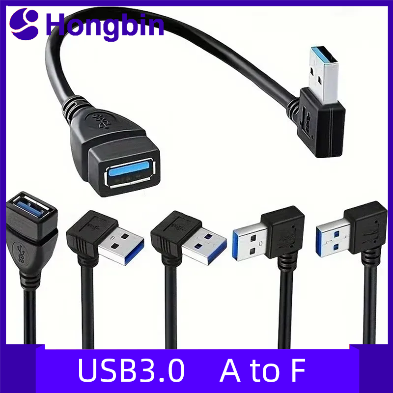 Tech Accessories For Laptop - High-Speed USB 3.0 Right Angle Extension