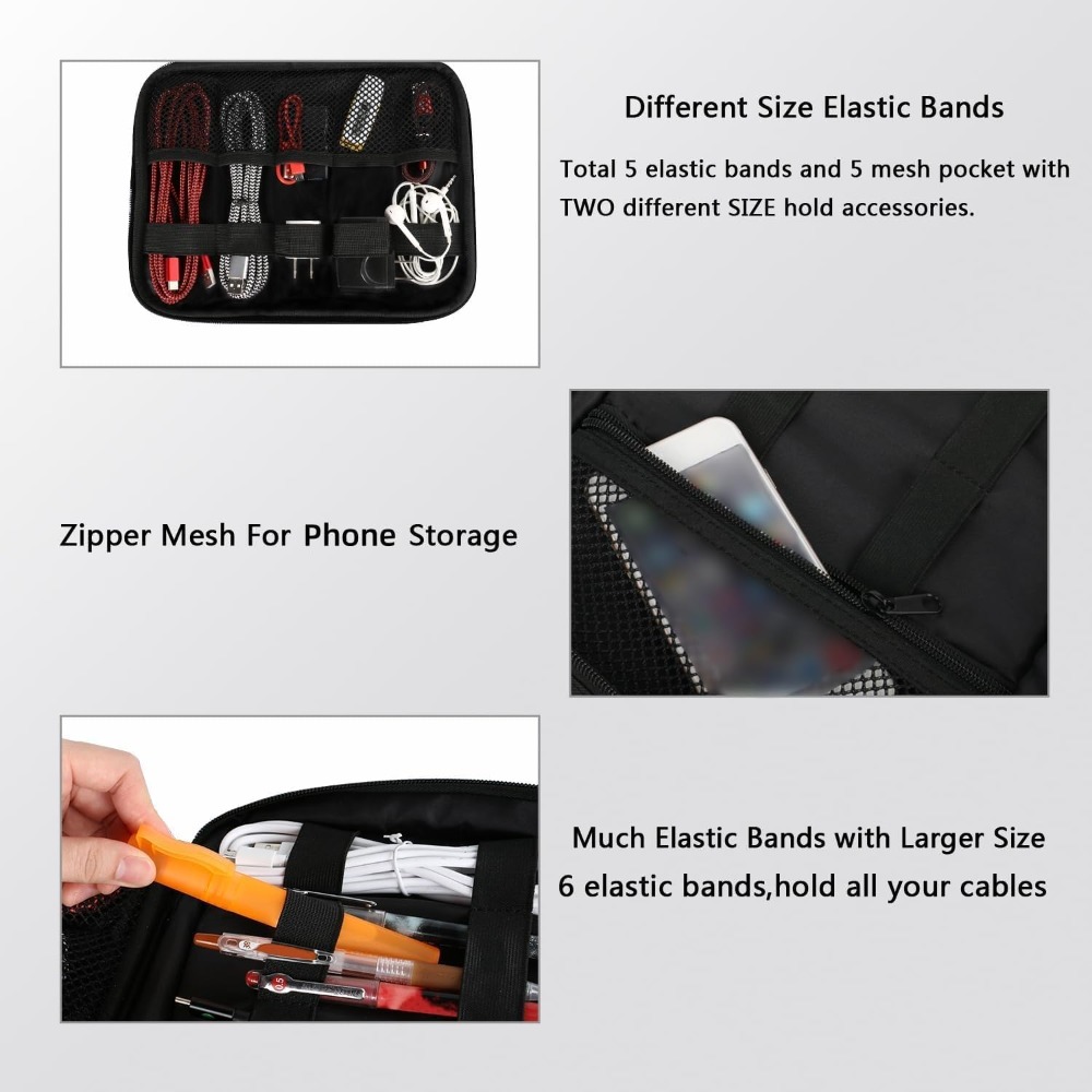 Electronics Organizer Travel C - Travel Cable Organizer ulasan dan harga