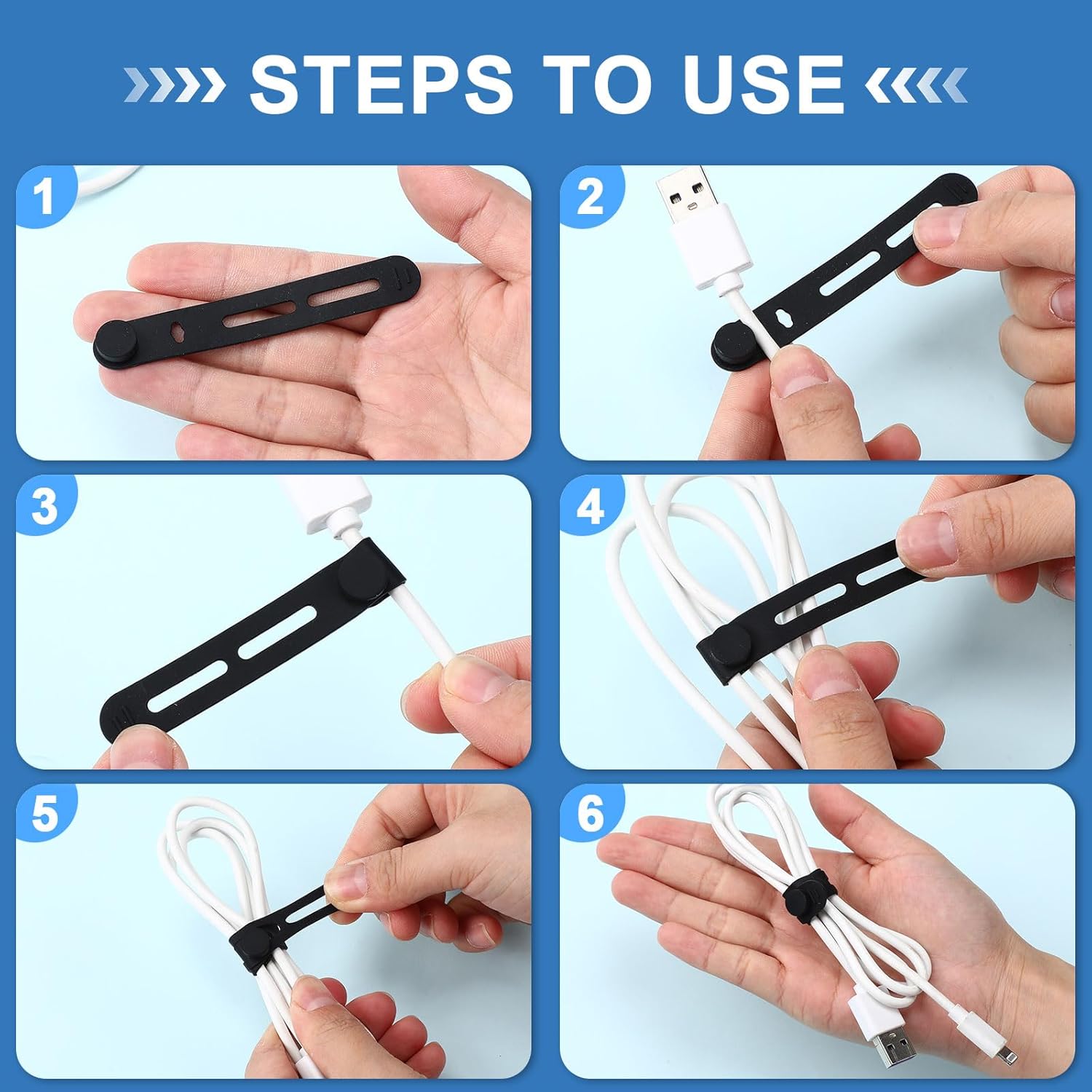 42 Pcs Silicone Cable Ties Reu - Travel Cable Organizer ulasan dan harga