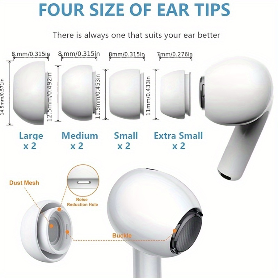 4 Pairs Liquid Silicone Ear Ti - Power Bank Wireless ulasan dan harga