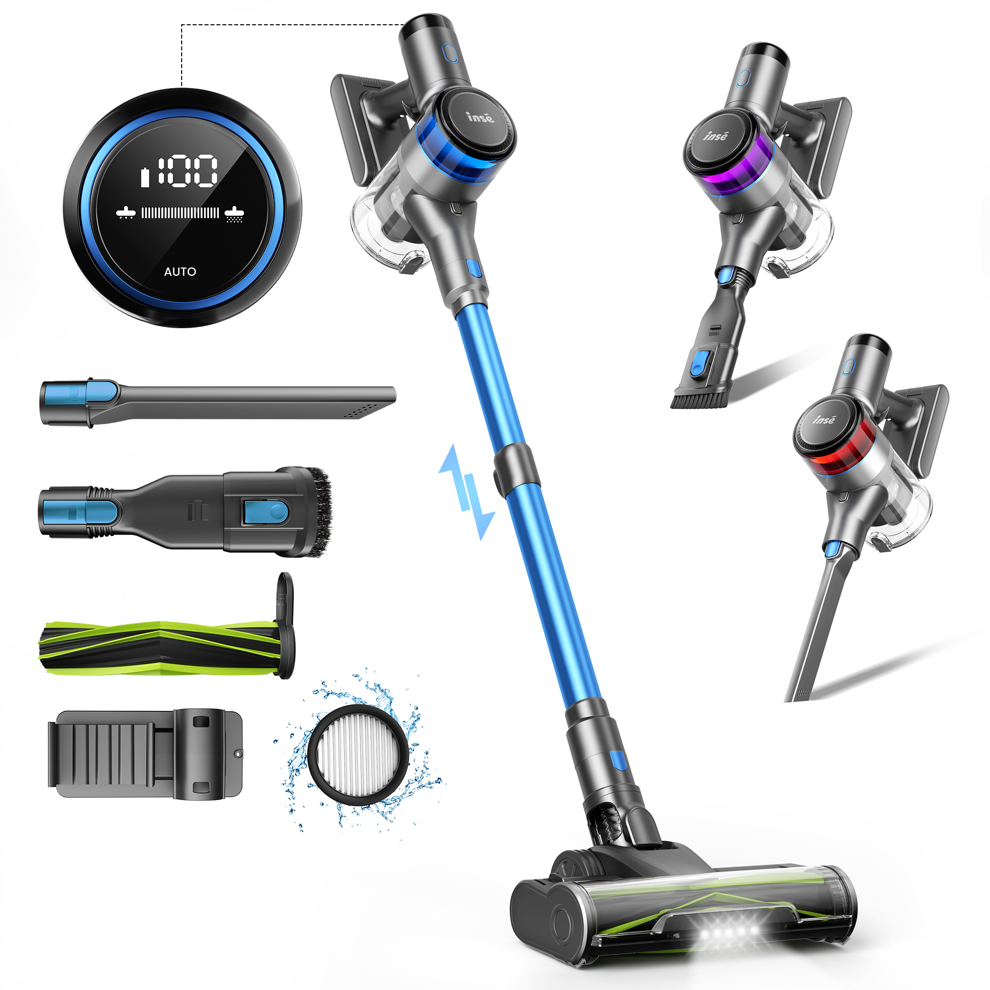 INSE S9X Handheld Stick Vacuum - Power Bank Wireless ulasan dan harga